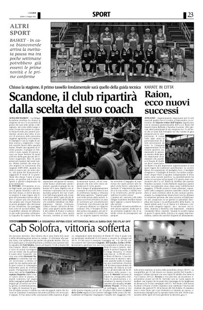 Edizione del 11/05/2013 - Corriere