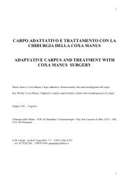 carpo adattativo e trattamento con la chirurgia della coxa manus ...