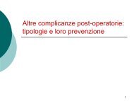 Le complicanze postoperatorie - Agenzia per la Formazione