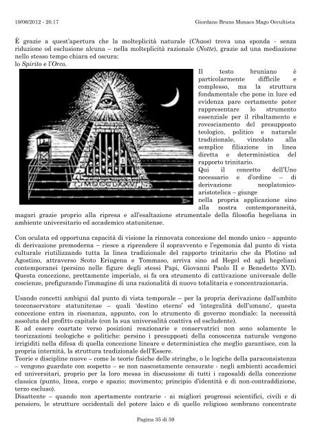 Giordano Bruno Monaco Mago Occultista