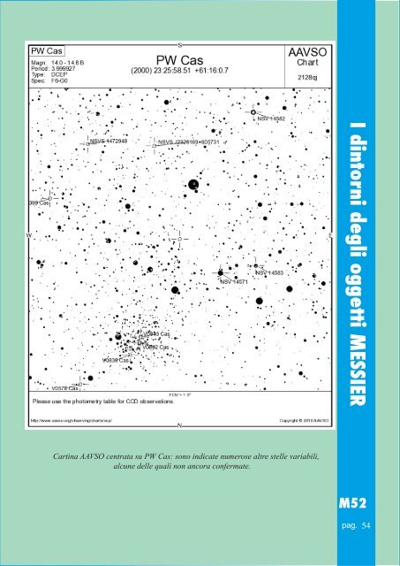 I dintorni degli oggetti MESSIER M52 - Vialattea.net