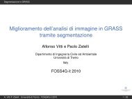 Miglioramento dell’analisi di immagine in GRASS tramite segmentazione