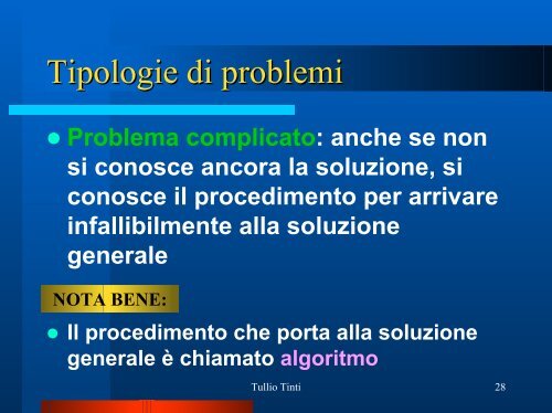 La Teoria della Complessità - Tullio Tinti