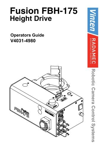 Operators Guide - Vinten Radamec