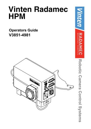 Operators guide v3851-4981 - Vinten Radamec
