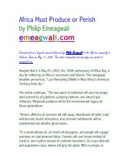 Africa Must Produce or Perish by Philip Emeagwali emeagwali.com