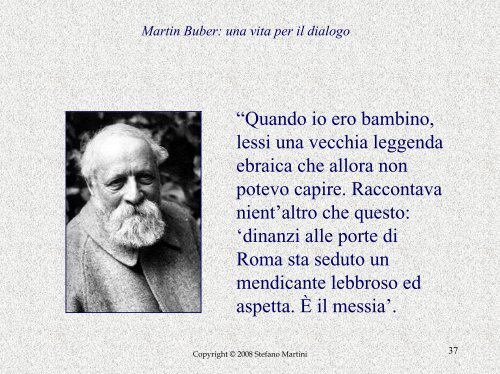 Martin Buber: una vita per il dialogo - Istituto di Cultura Italo-Tedesco