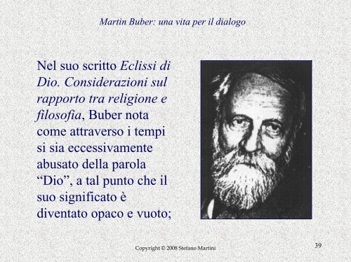 Martin Buber: una vita per il dialogo - Istituto di Cultura Italo-Tedesco