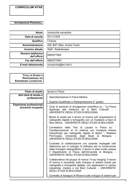 C.V. Cornacchia Samantha.pdf - Asl Bat