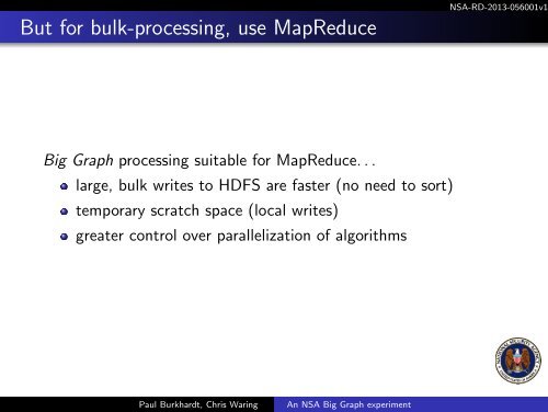 An NSA Big Graph experiment Paul Burkhardt, Chris Waring May 20, 2013