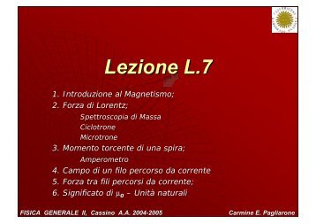 Lezioni L.07 - Università degli Studi di Cassino