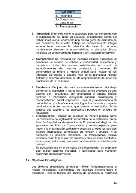 Plan Estratégico Institucional - Instituto Peruano de Energía Nuclear