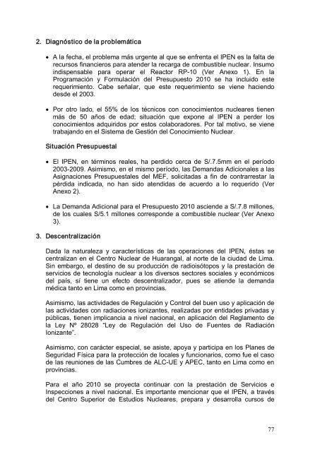 Plan Estratégico Institucional - Instituto Peruano de Energía Nuclear