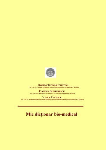 Mic dicţionar bio-medical - Veterinary Pharmacon