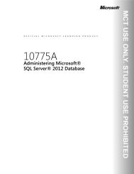 Administering Microsoft® SQL Server® 2012 Database - Advanced ...