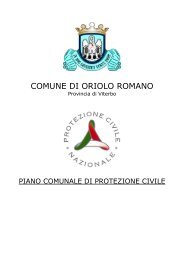 Protezione Civile - Comune di Oriolo Romano