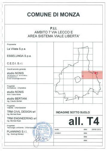 All T4: Relazione sottosuolo - Comune di Monza