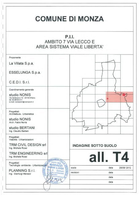 All T4: Relazione sottosuolo - Comune di Monza