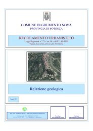 Relazione geologica - Comune di Grumento Nova