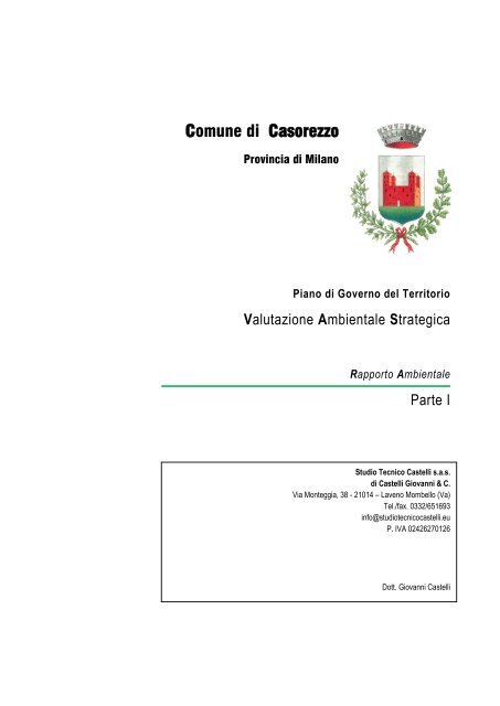 Rapporto Ambientale - Parte 1