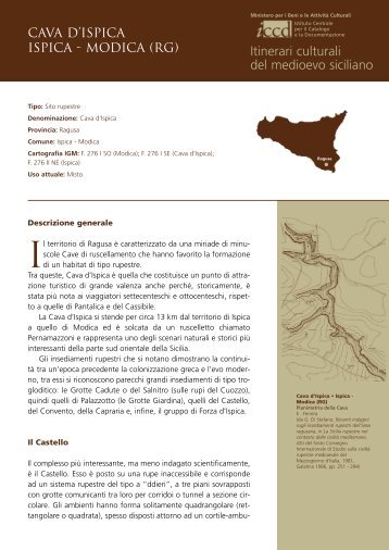 Itinerari culturali del medioevo siciliano - Iccd - Ministero per i Beni e ...