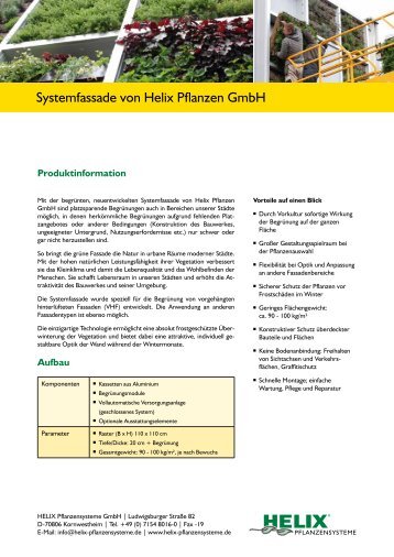 Systemfassade von Helix Pflanzen GmbH - Helix Pflanzensysteme