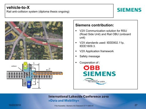 Fritz Kasslatter, Siemens AG Östereich CT T CEE - Lakeside ...