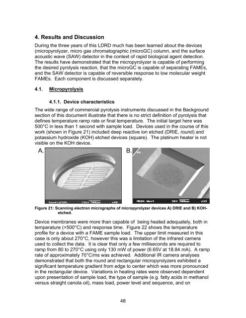 Miniature Sensors for Biological Warfare Agents using Fatty Acid ...