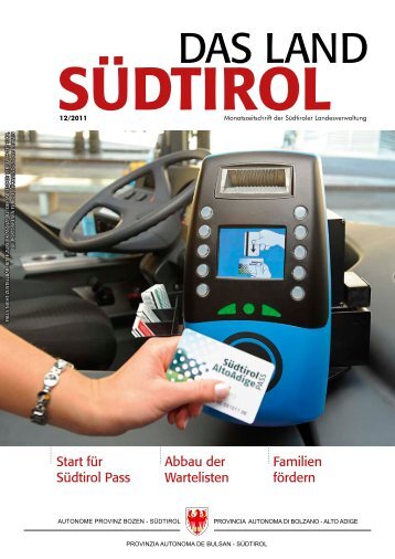 Bericht über die Rheuma-Liga in der Zeitschrift "Das Land Südtirol"