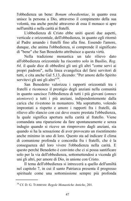 9 Una Regola obbediente al Vangelo. Gli aspetti dell'obbedienza e ...