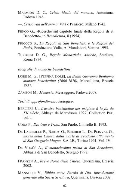 9 Una Regola obbediente al Vangelo. Gli aspetti dell'obbedienza e ...