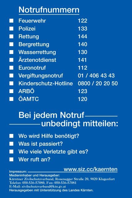 Sicherheitsratgeber Klagenfurt - Sicherheits-Informations-Zentrum