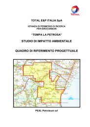 Quadro progettuale - Valutazioneambientale.Regione.Basilicata…