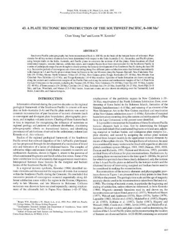 43. A PLATE TECTONIC RECONSTRUCTION OF THE ...