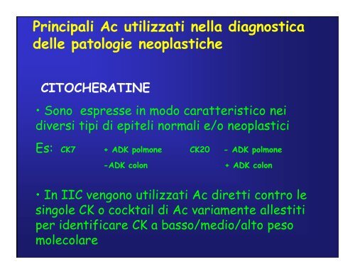 Immunoistochimica e Biologia Molecolare - Università degli Studi di ...