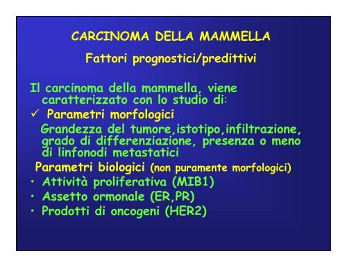 Immunoistochimica e Biologia Molecolare - Università degli Studi di ...