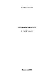 Grammatica italiana brevissima - Letteratura Italiana