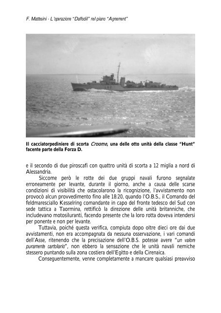 l'operazione “daffodil” nel piano “agreement” - Marina Militare