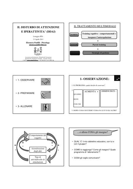2. Il disturbo di attenzione e iperattività (DDAI) - Istituto Comprensivo ...