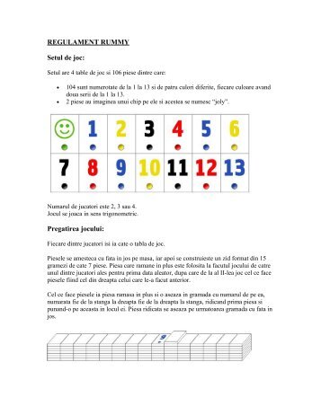 REGULAMENT RUMMY