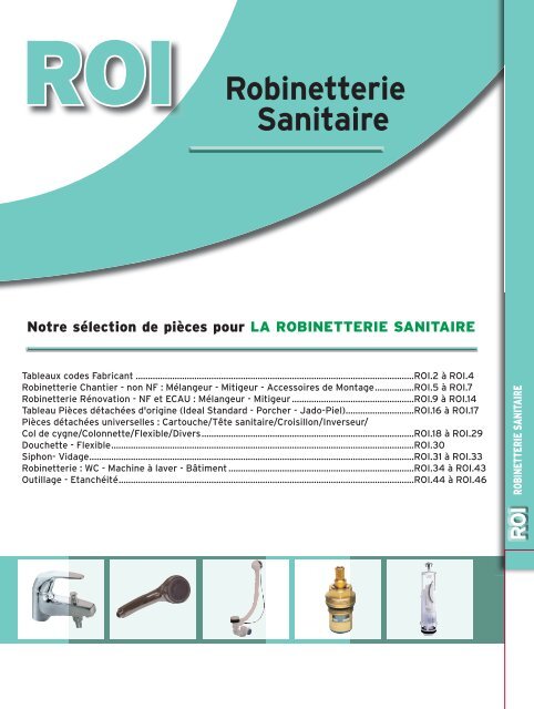 Tête à potence avec joint pour robinet 22 tailles