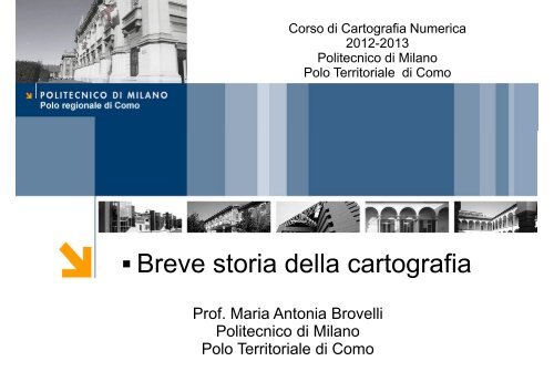 Breve storia della cartografia - Laboratorio di Geomatica ...