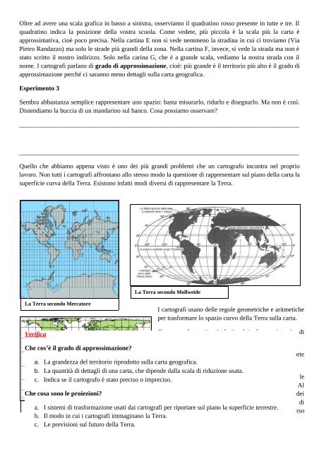 La cartografia: semplificazione testuale - Stranescuole.it