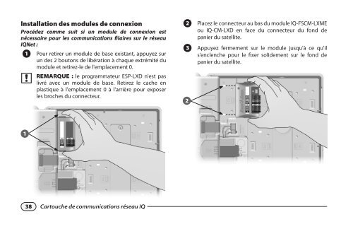 Cartouche de communications réseau IQTM (cartouche ... - Rain Bird