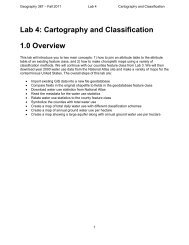 Lab 4: Cartography and Classification 1.0 Overview - Sonoma State ...