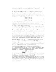 2 Equazioni Cartesiane vs Parametrizzazioni - Dipartimento di ...