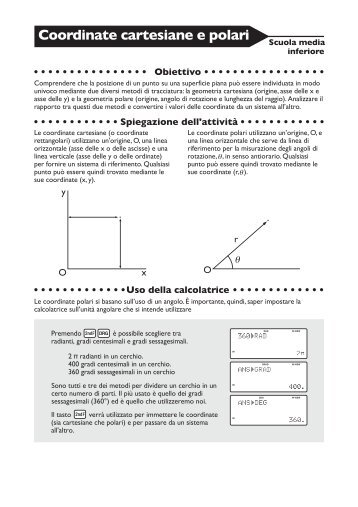 Coordinate cartesiane e polari - Sharp