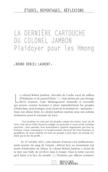 La dernière cartouche du colonel Jambon - Bruno DENIEL-LAURENT