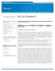 José Cartellone Construcciones Civiles S.A. - Moody's
