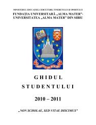 Ghidul Studentului - Universitatea Alma Mater Sibiu